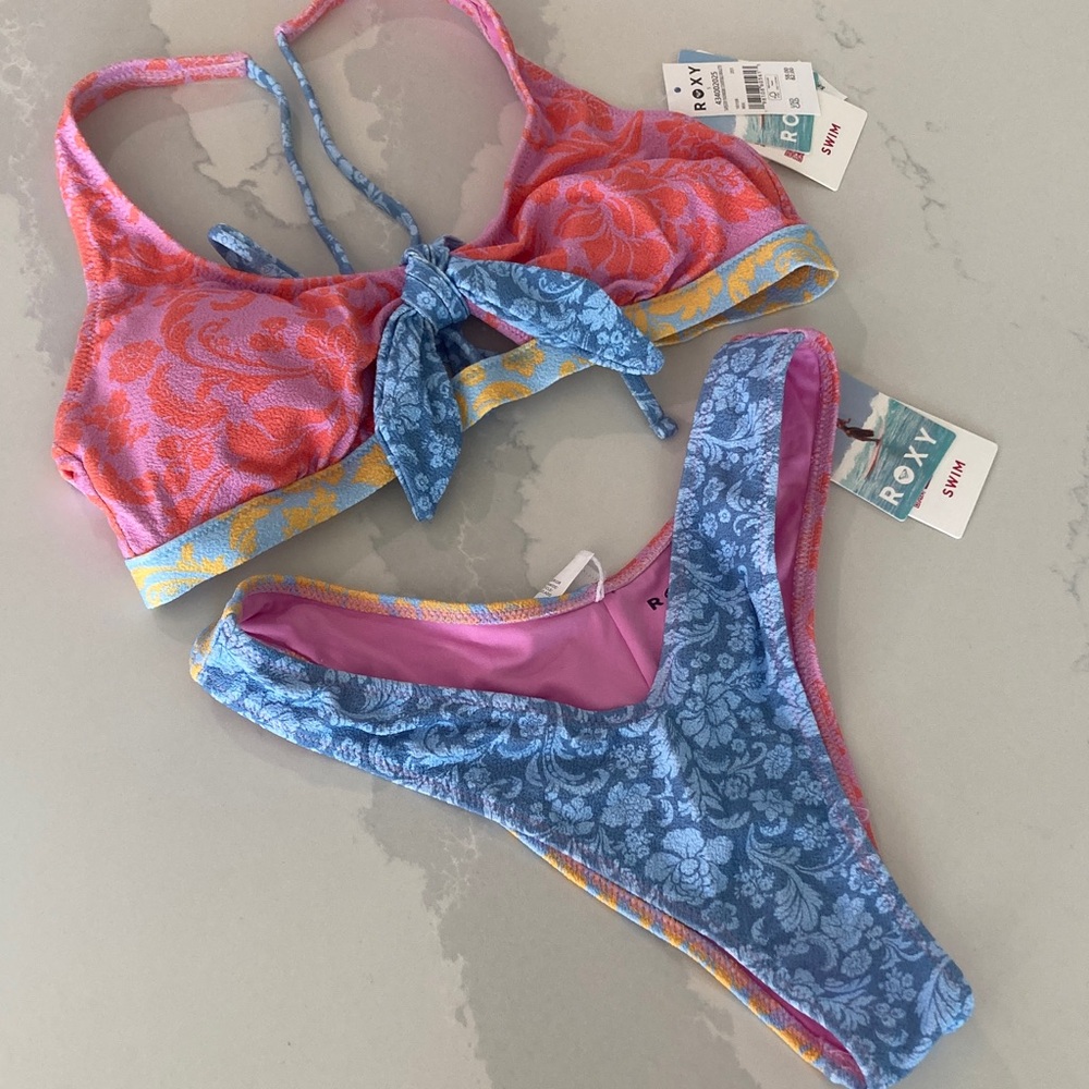 Roxy Vibrant Pink and Blue Bikini